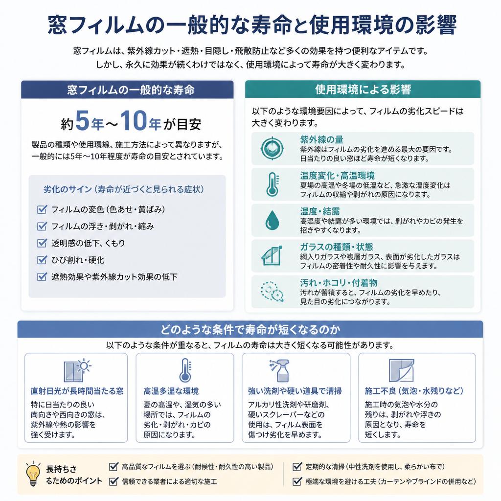 2. 窓フィルムの寿命はどのくらい？