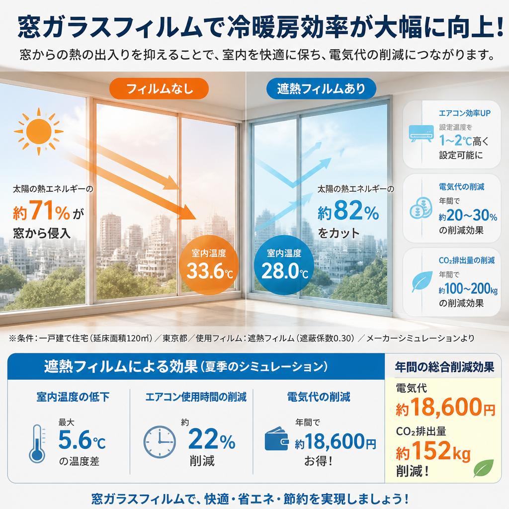 窓ガラスフィルムの節約効果とは？