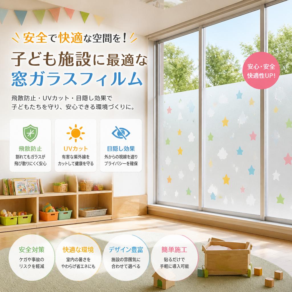 安全で快適な空間を！子ども施設に最適な窓ガラスフィルム
