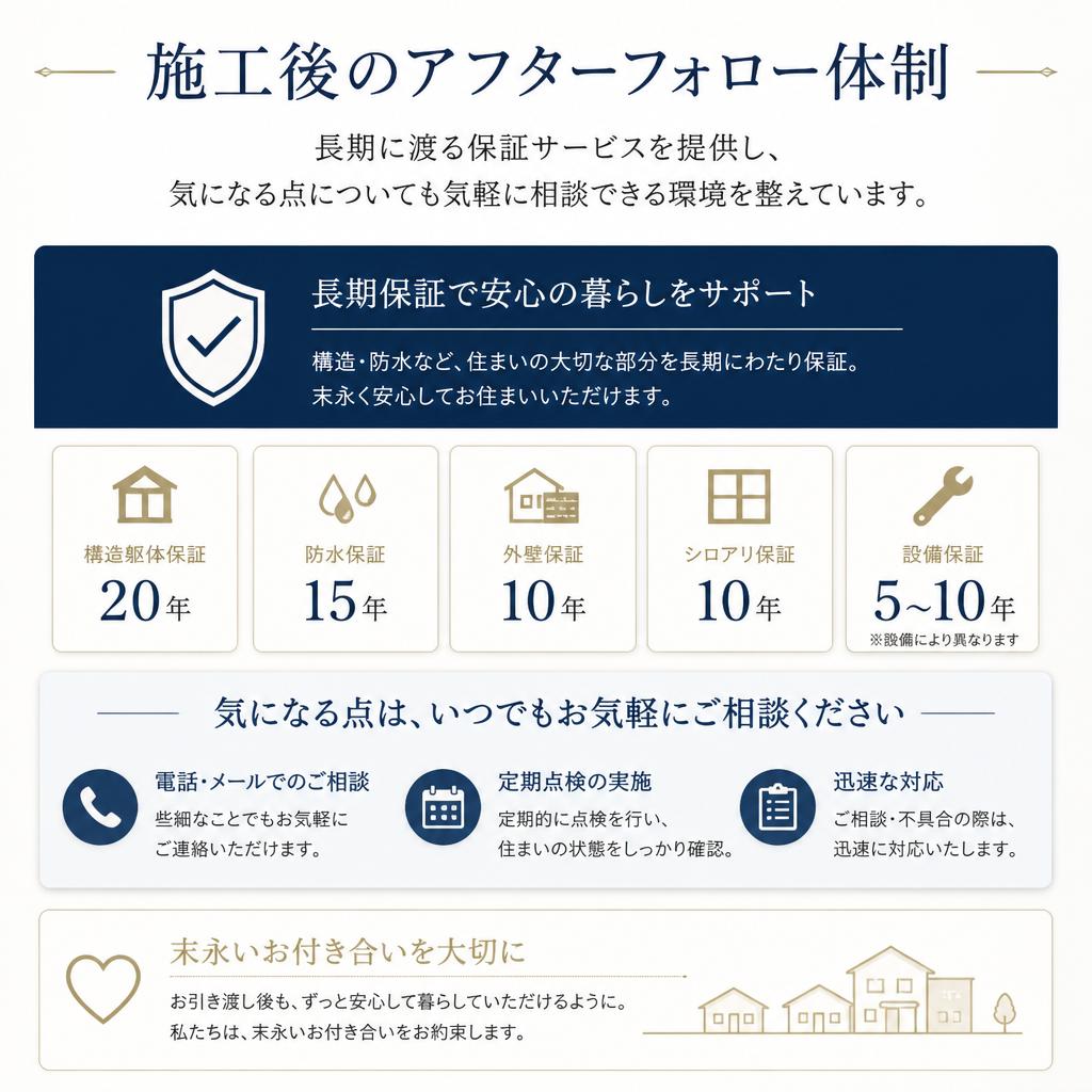 安心のアフターフォロー