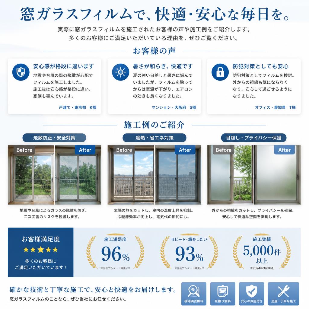 お客様の声と実績紹介