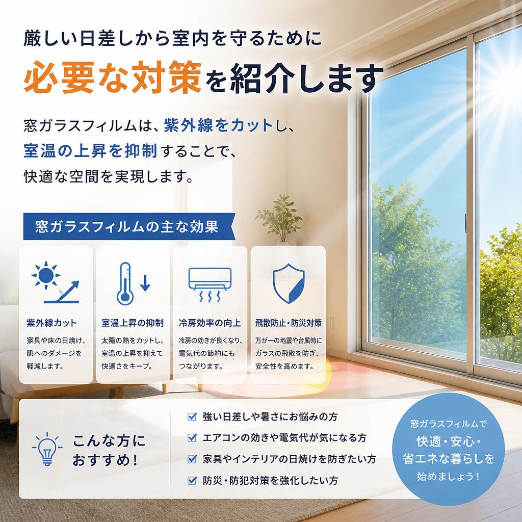 日差し対策と居住空間の快適化