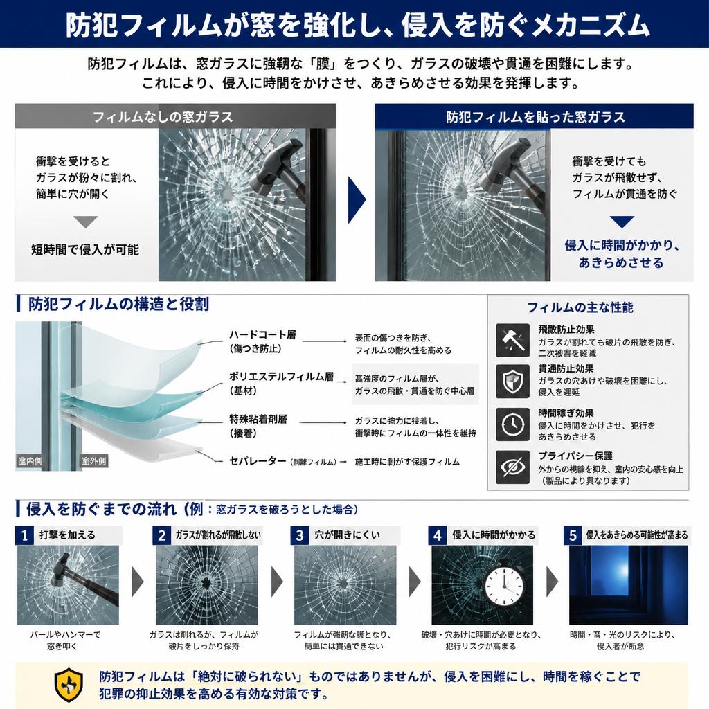 防犯フィルムの効果とは？