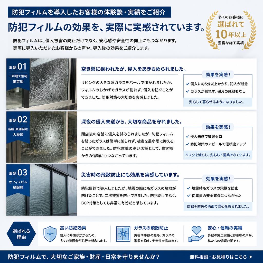 実際の施工事例とお客様の声