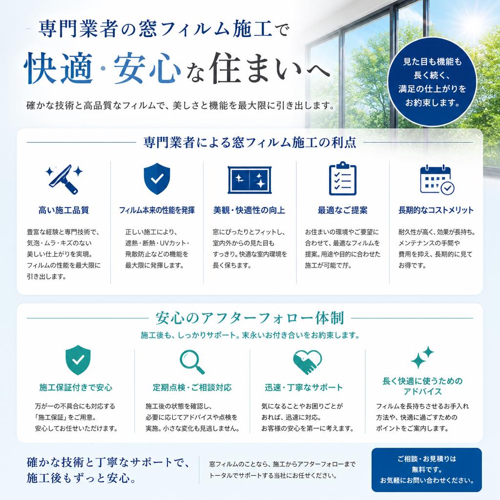 施工サービスとアフターフォローの安心