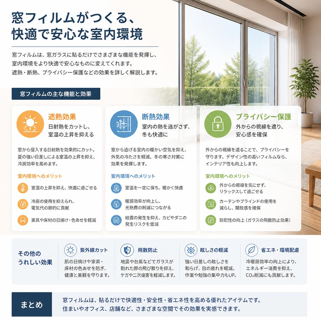 窓フィルムの利点