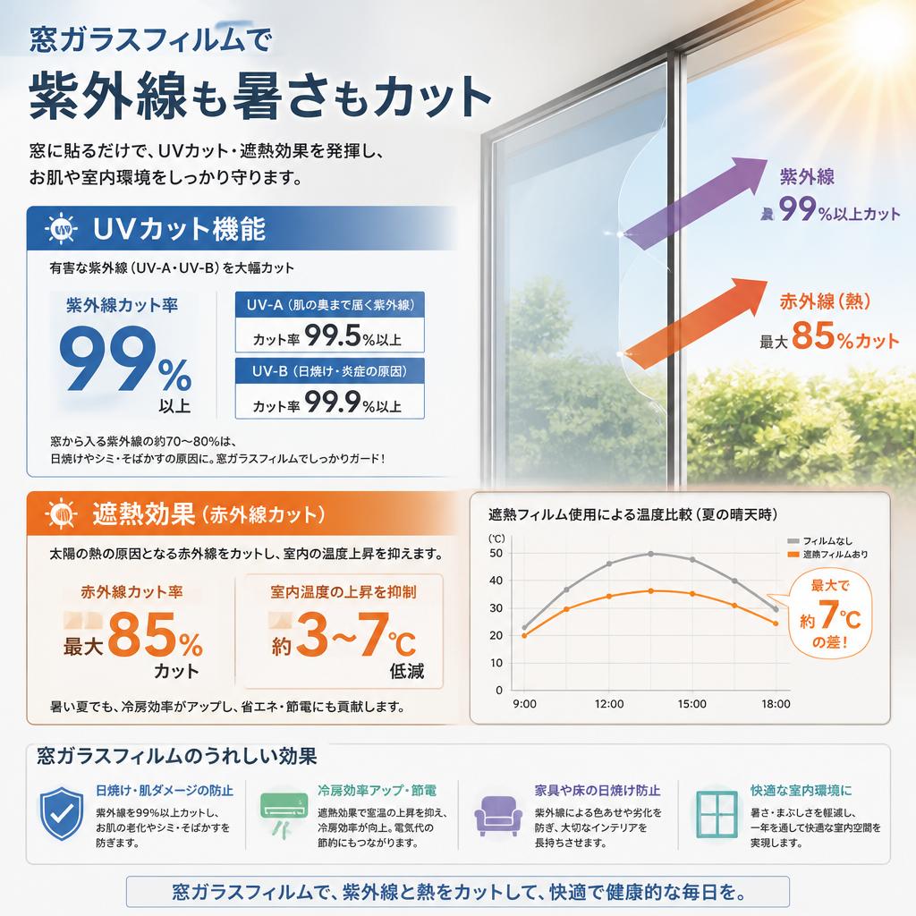 窓ガラスフィルムの効果