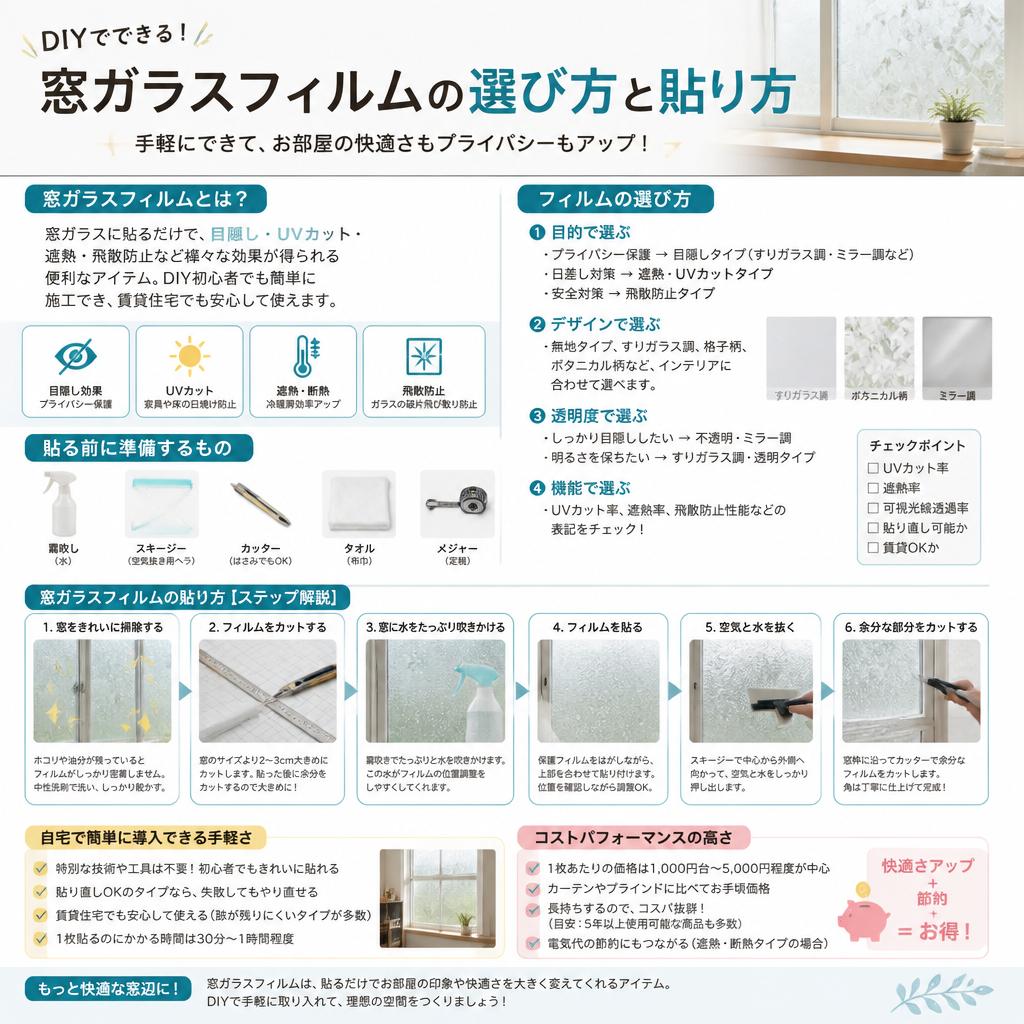 自分でできる！手軽なDIYフィルムの導入法
