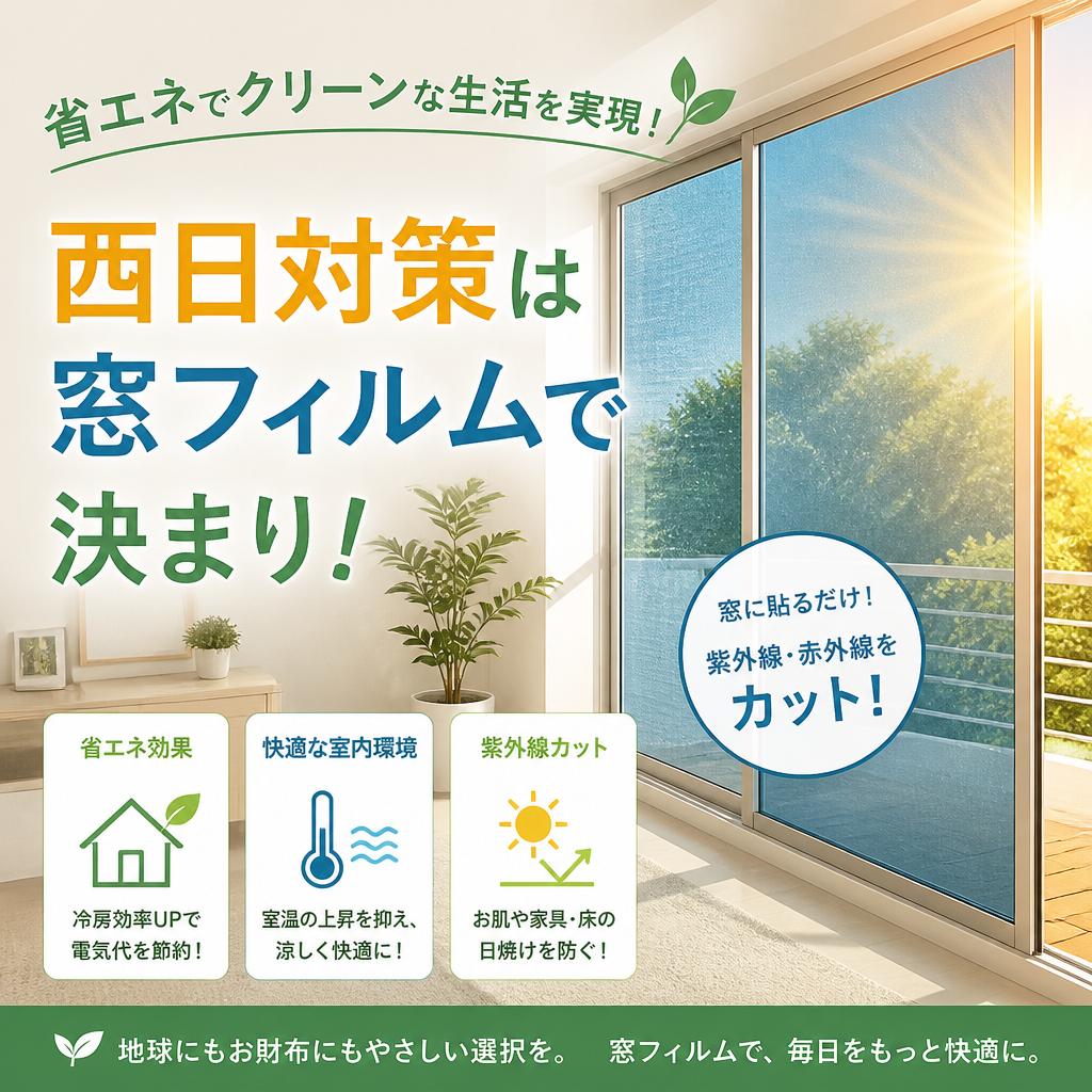 省エネでクリーンな生活を実現！西日対策は窓フィルムで決まり！　よかまど熊本