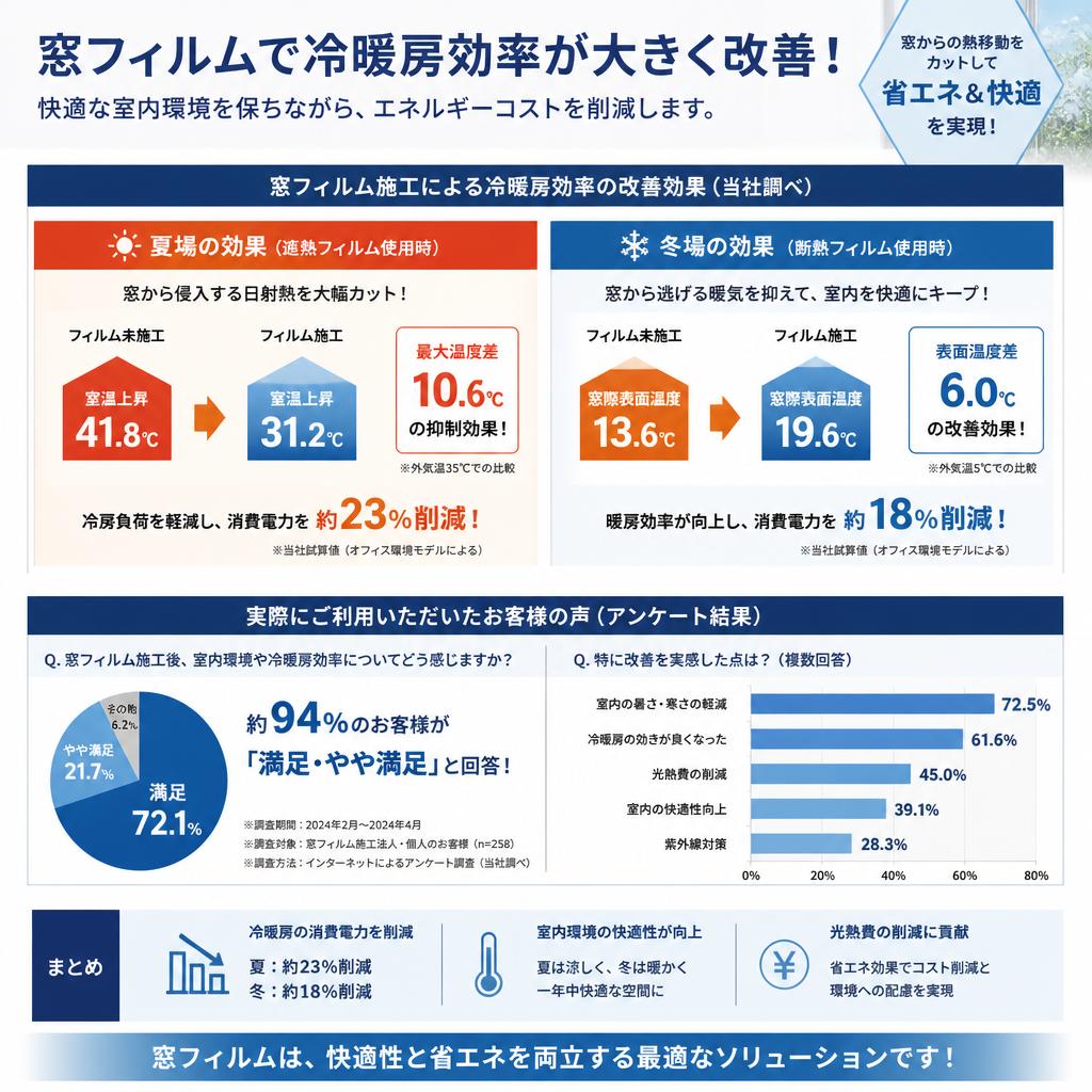 施工による冷暖房効率の向上