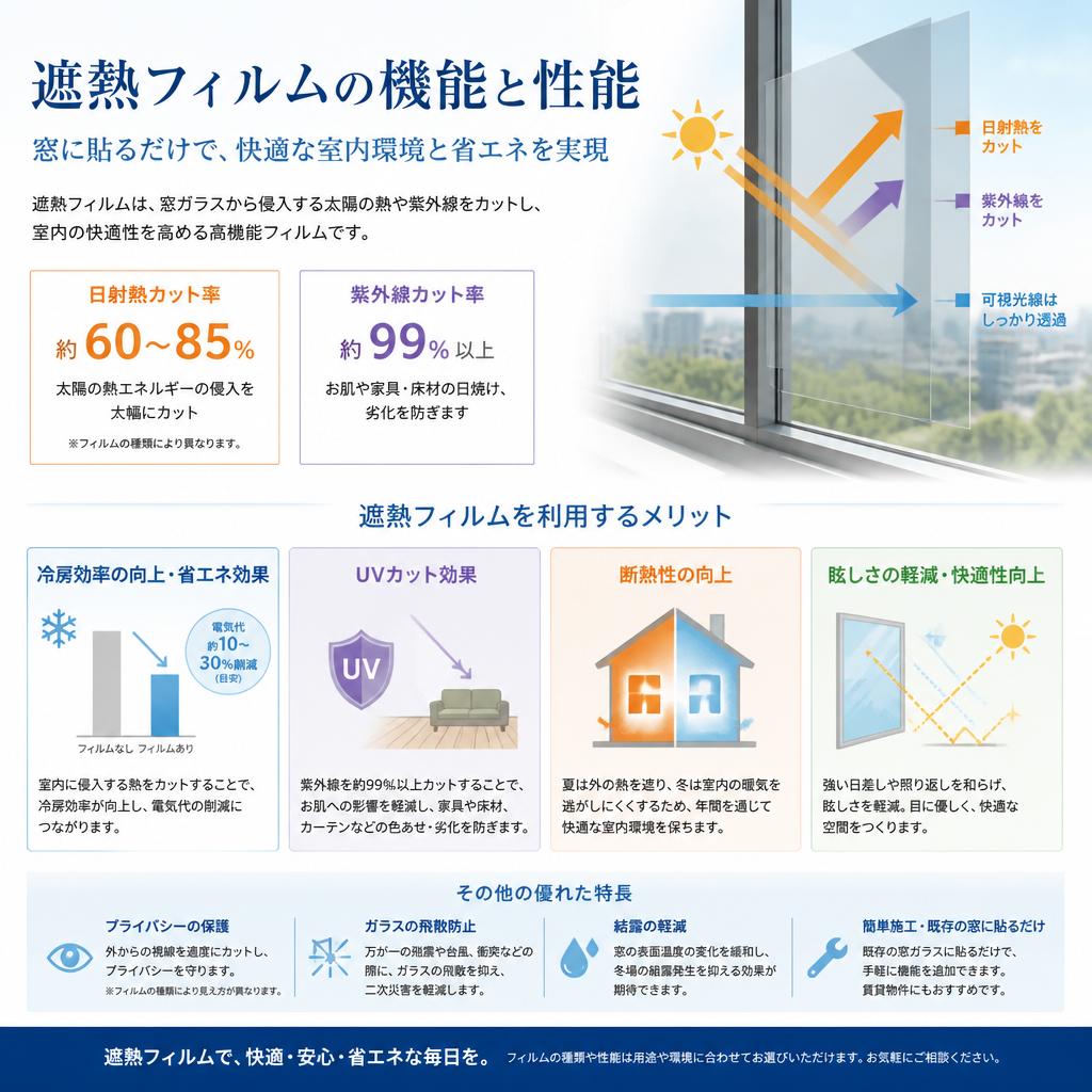 遮熱フィルムの驚きの効果とは？
