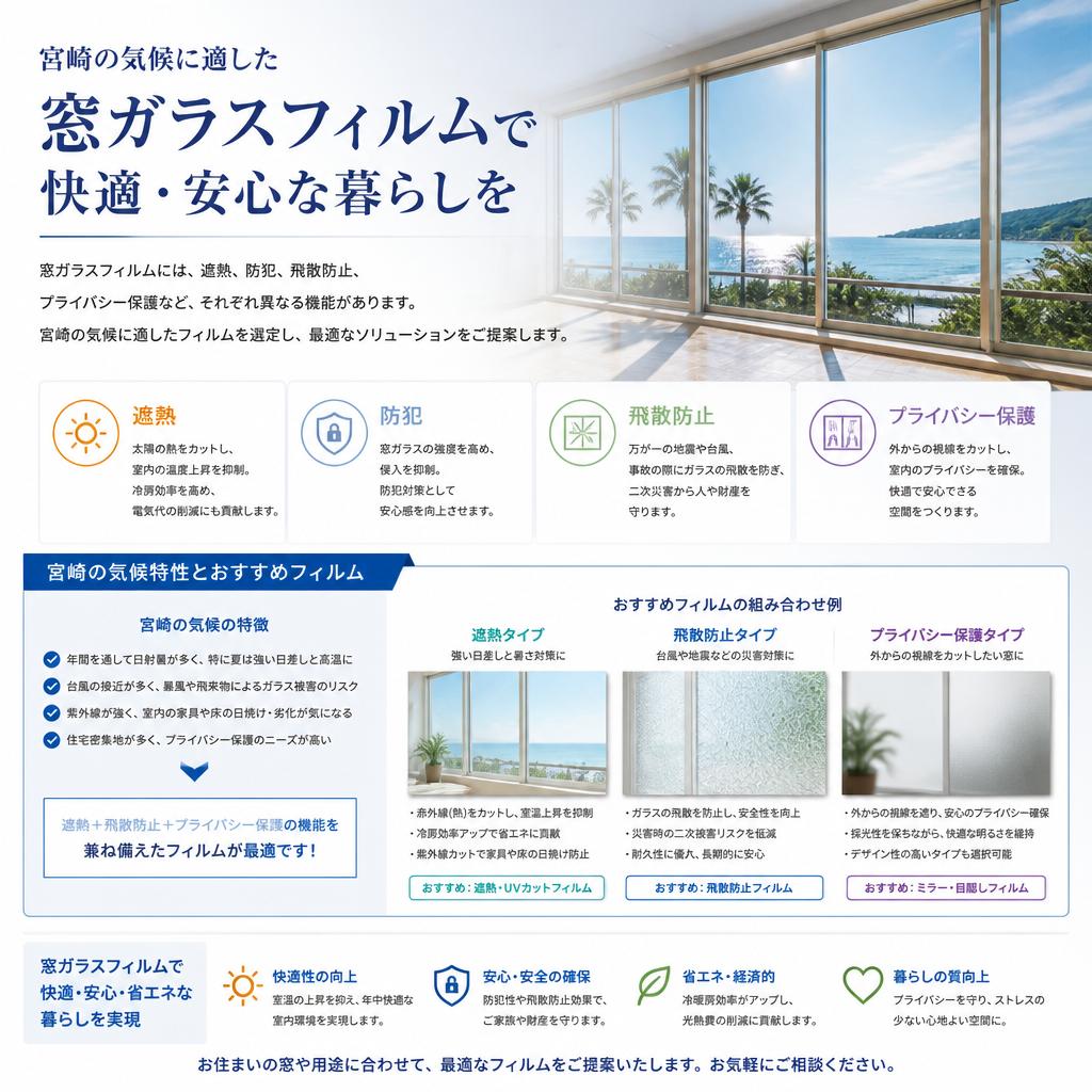 2. 窓ガラスフィルムの多彩な機能