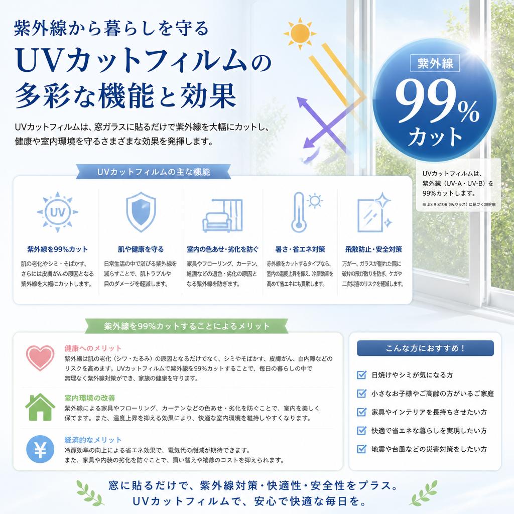 UVカットフィルムの驚くべき効果