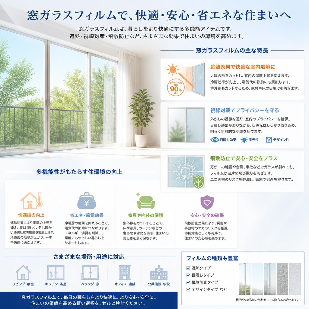窓ガラスフィルムの効果とは