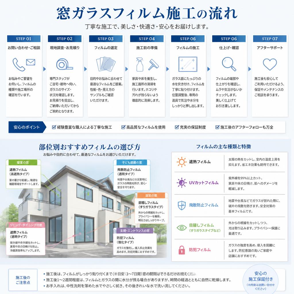4. 施工の流れと部位別の選び方