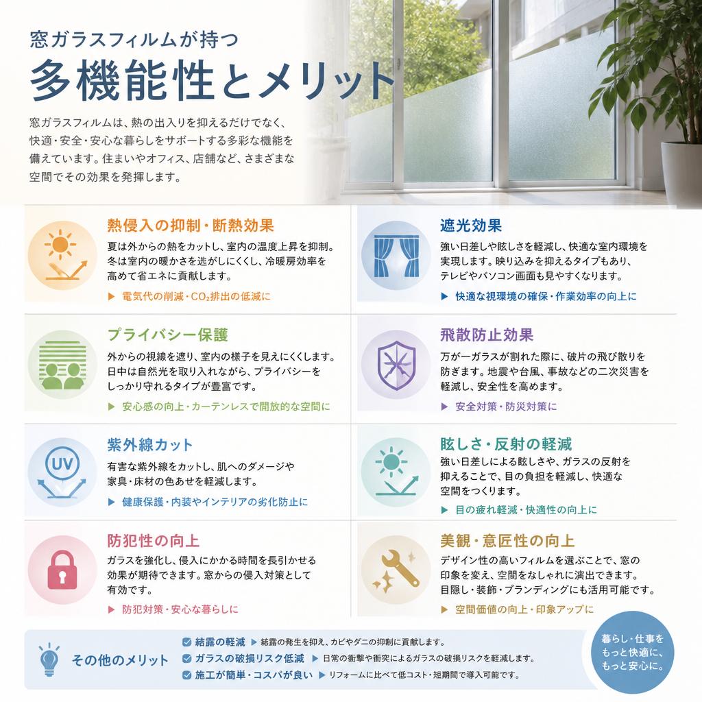 2. 窓フィルムの多彩な効果