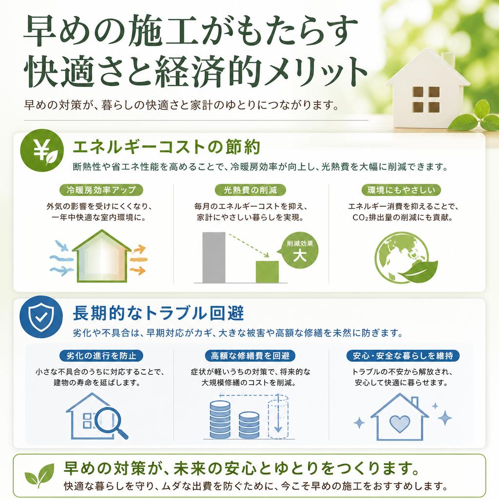 施工タイミングのメリット