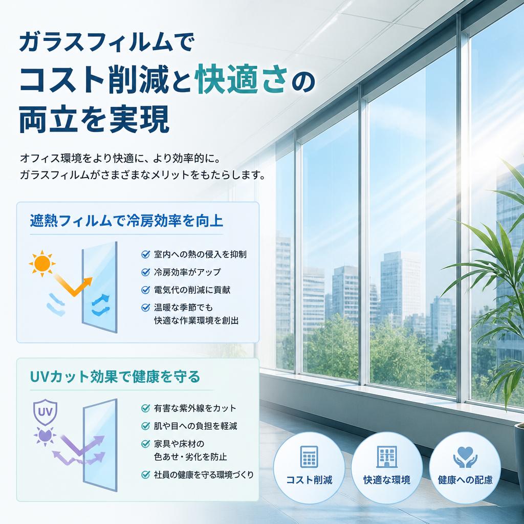 オフィスにおけるガラスフィルムの具体的活用法