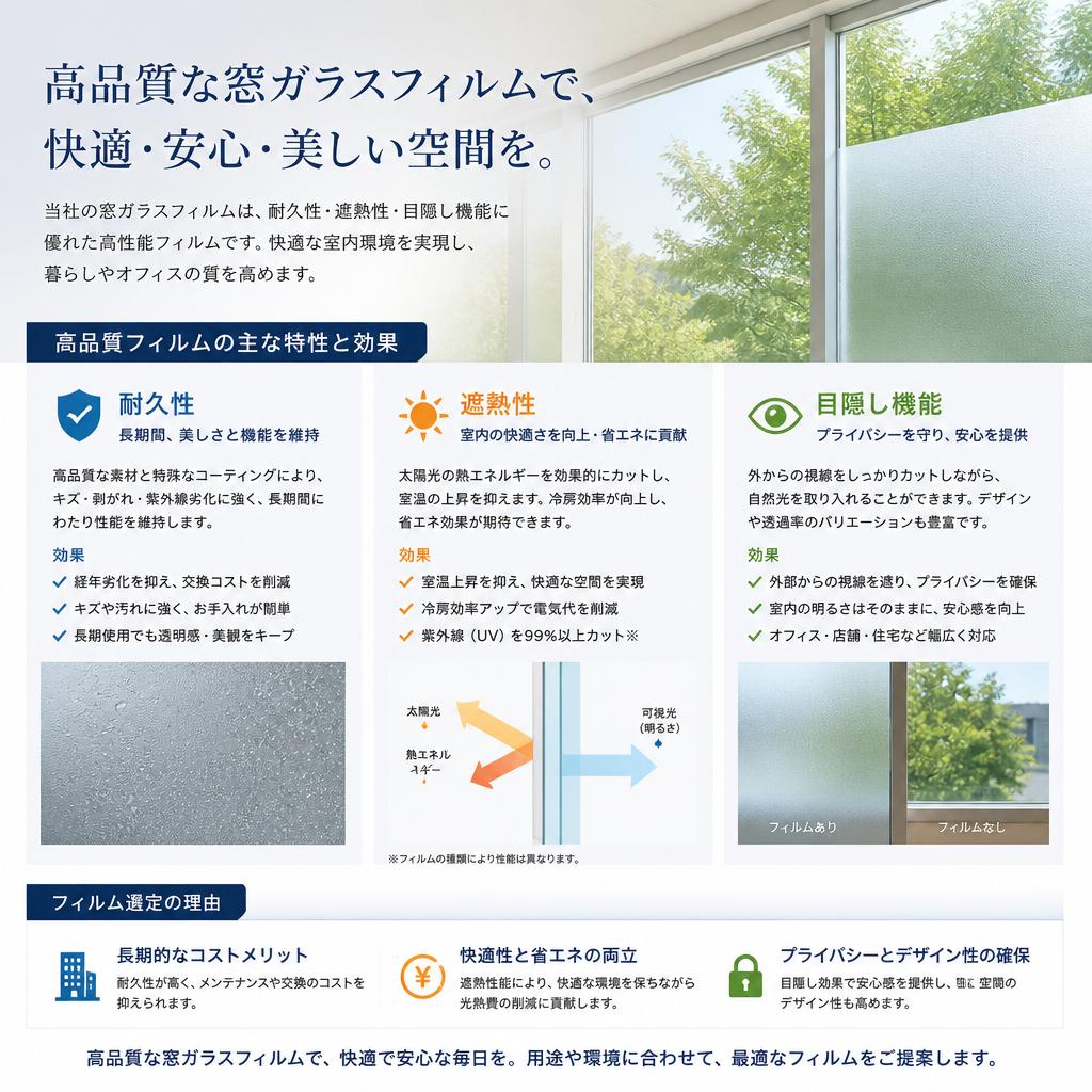 高品質フィルムの特徴とその効果