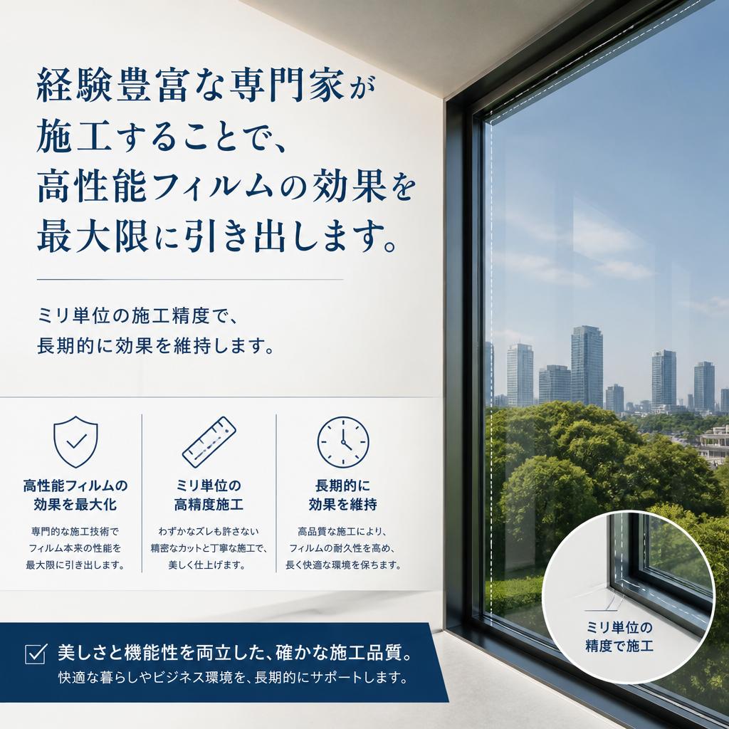 施工のプロが語る窓フィルムの効果