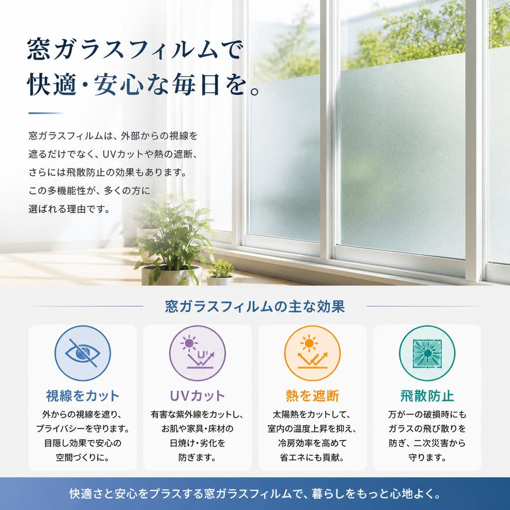 窓ガラスフィルムの効果とは？