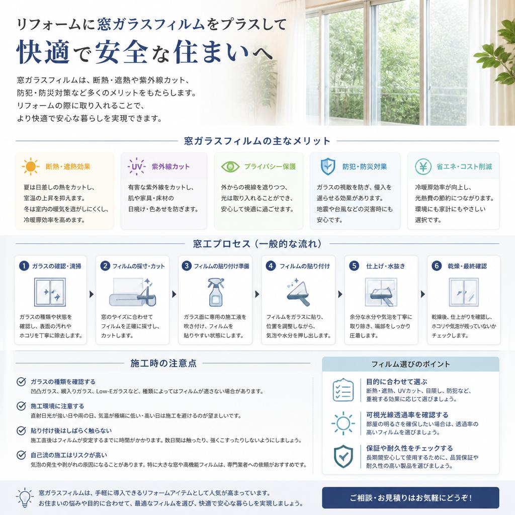 リフォーム時のフィルム施工