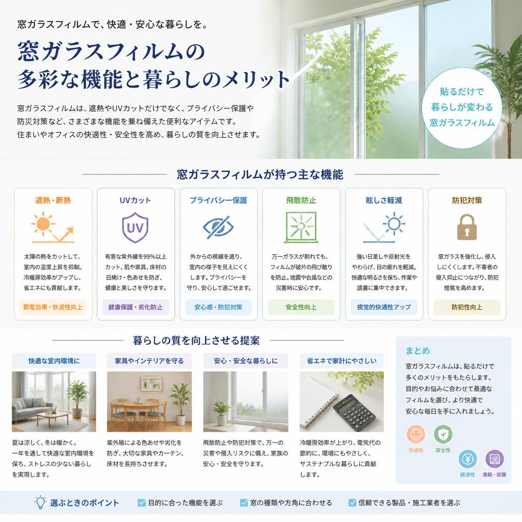 熱を遮るだけじゃない!多機能なフィルムの魅力