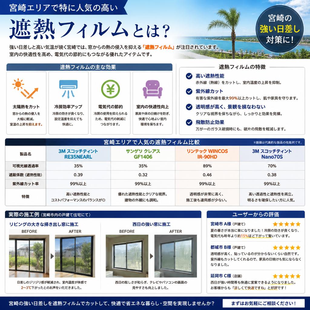 人気製品第1位：遮熱フィルム