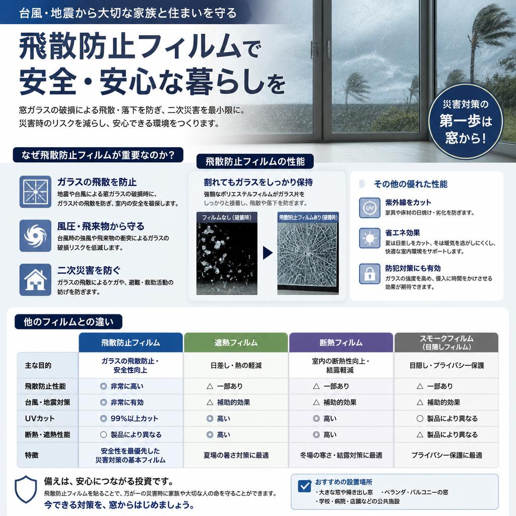 人気製品第3位：安全対策フィルム
