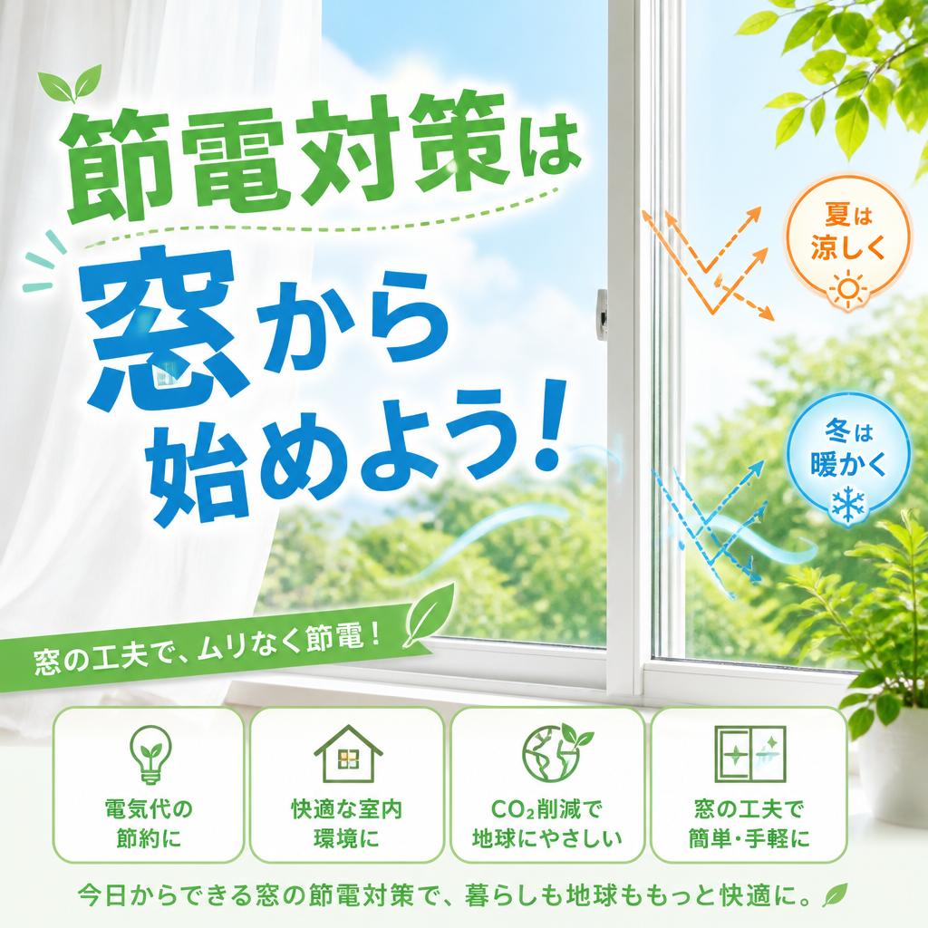 節電対策は窓から始めよう！よかまど宮崎