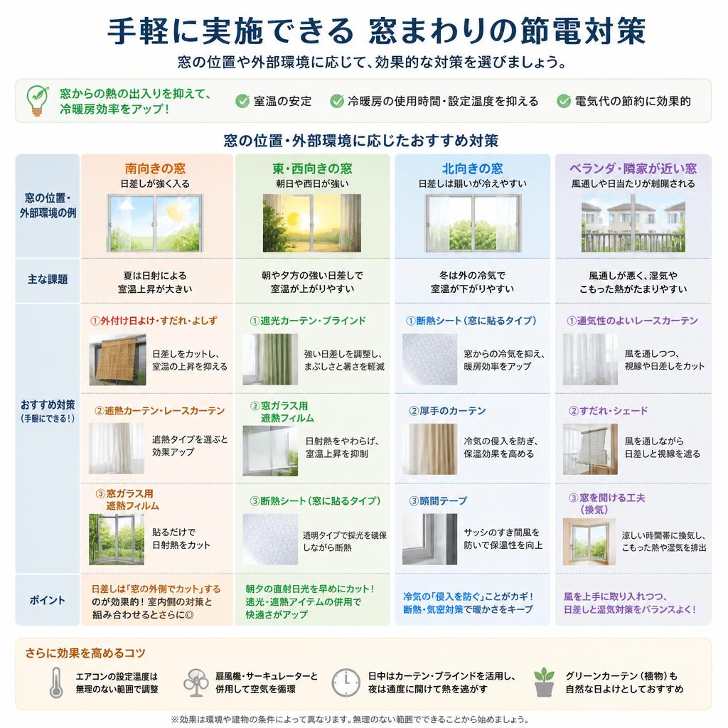 3. 窓まわりの節電チェックリスト