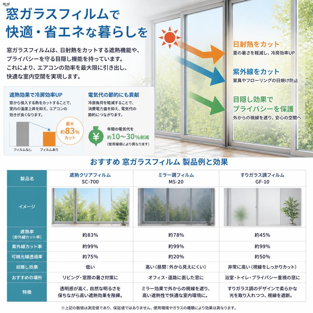 窓ガラスフィルムの役割と効果