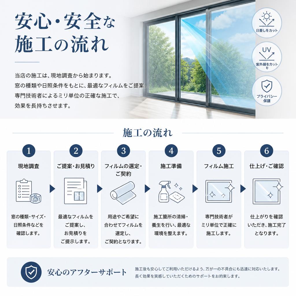 フィルム施工のプロセス