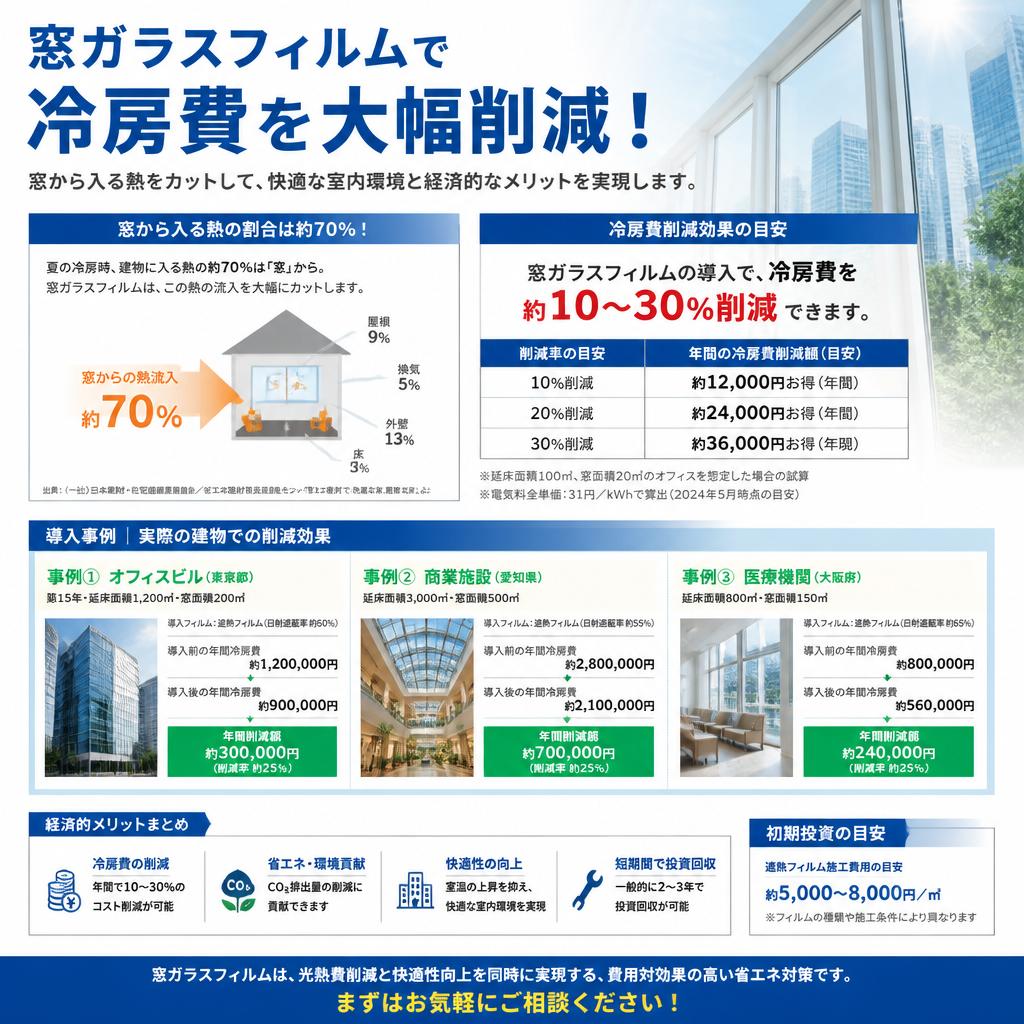 冷房費削減の具体的な効果