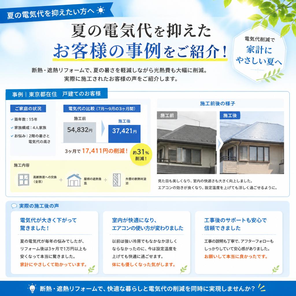実際の施工事例とお客様の声