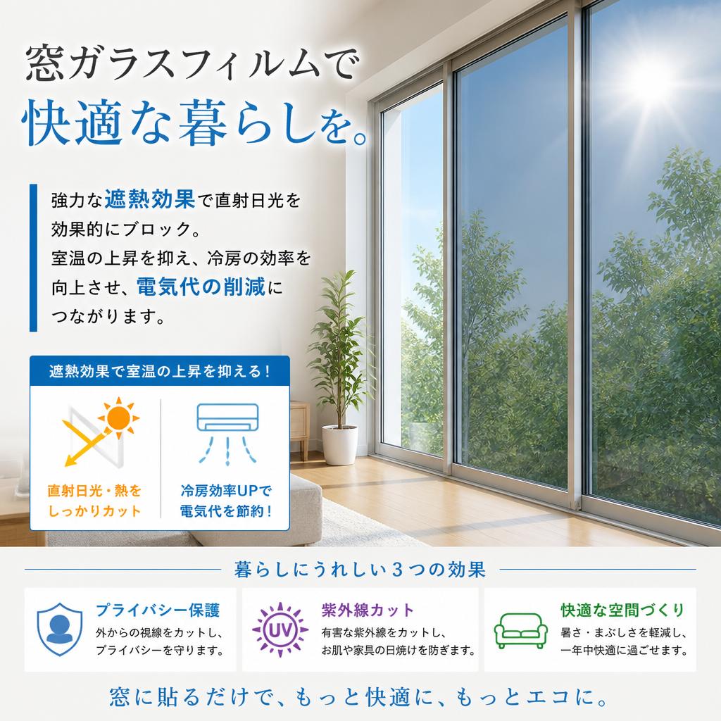 窓ガラスフィルムの効果