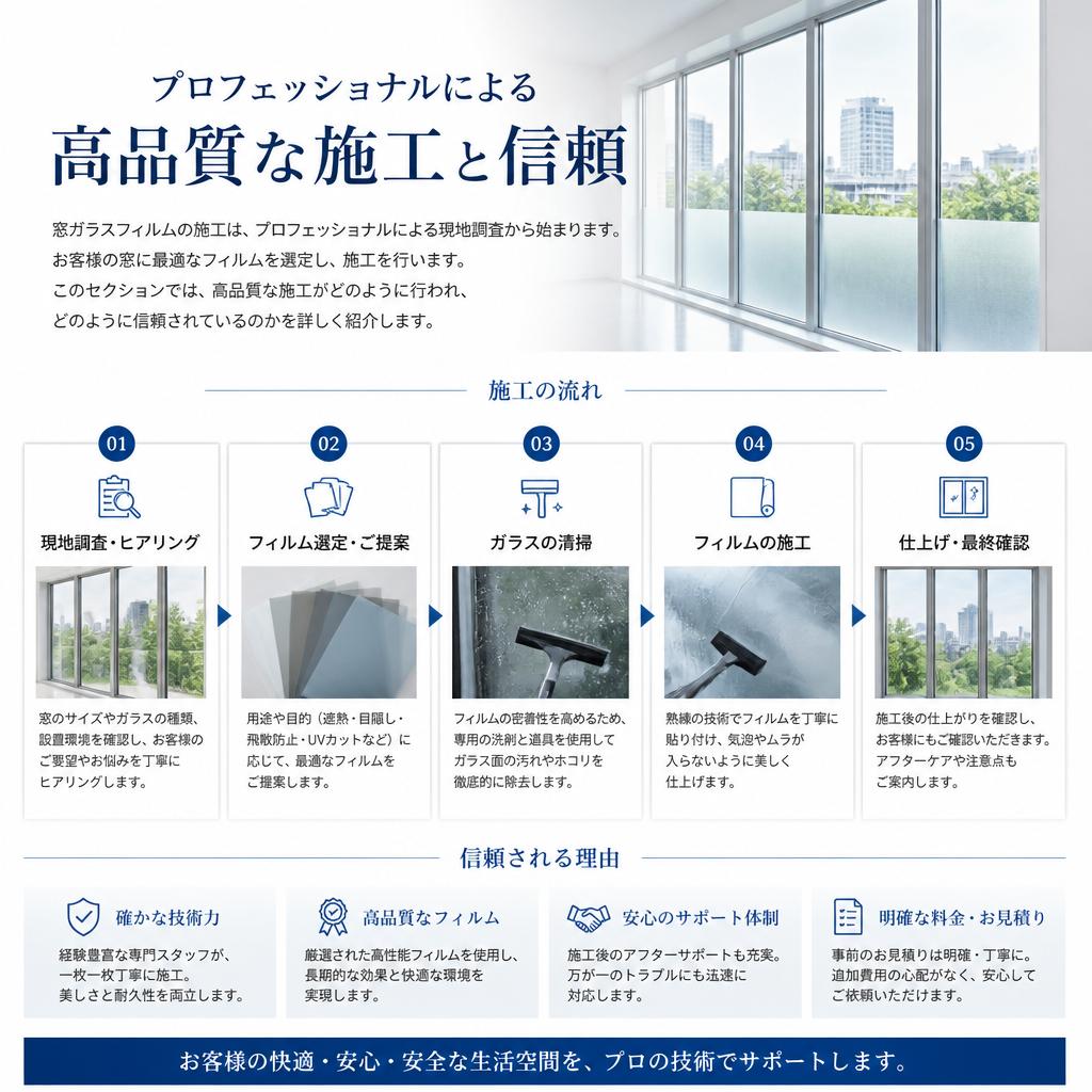施工の流れと安心感