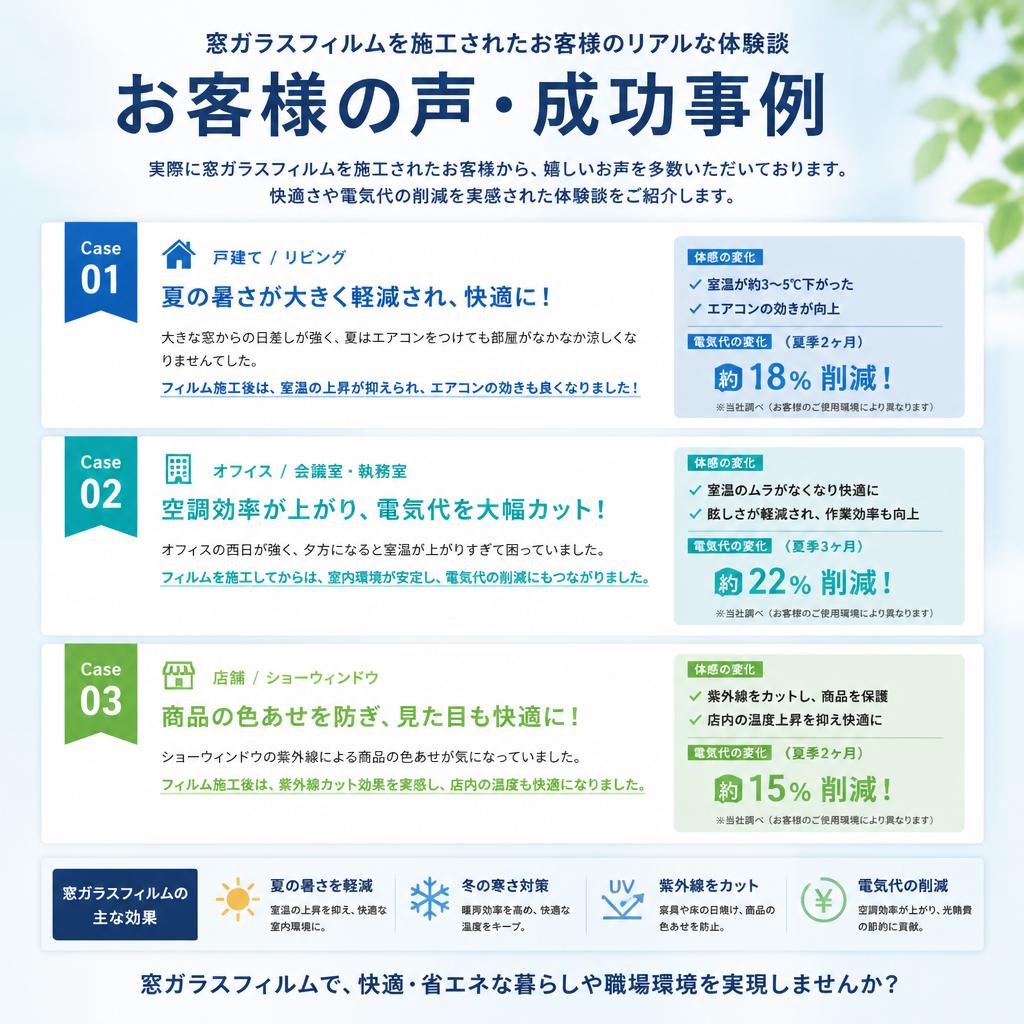 お客様の声と施工実績