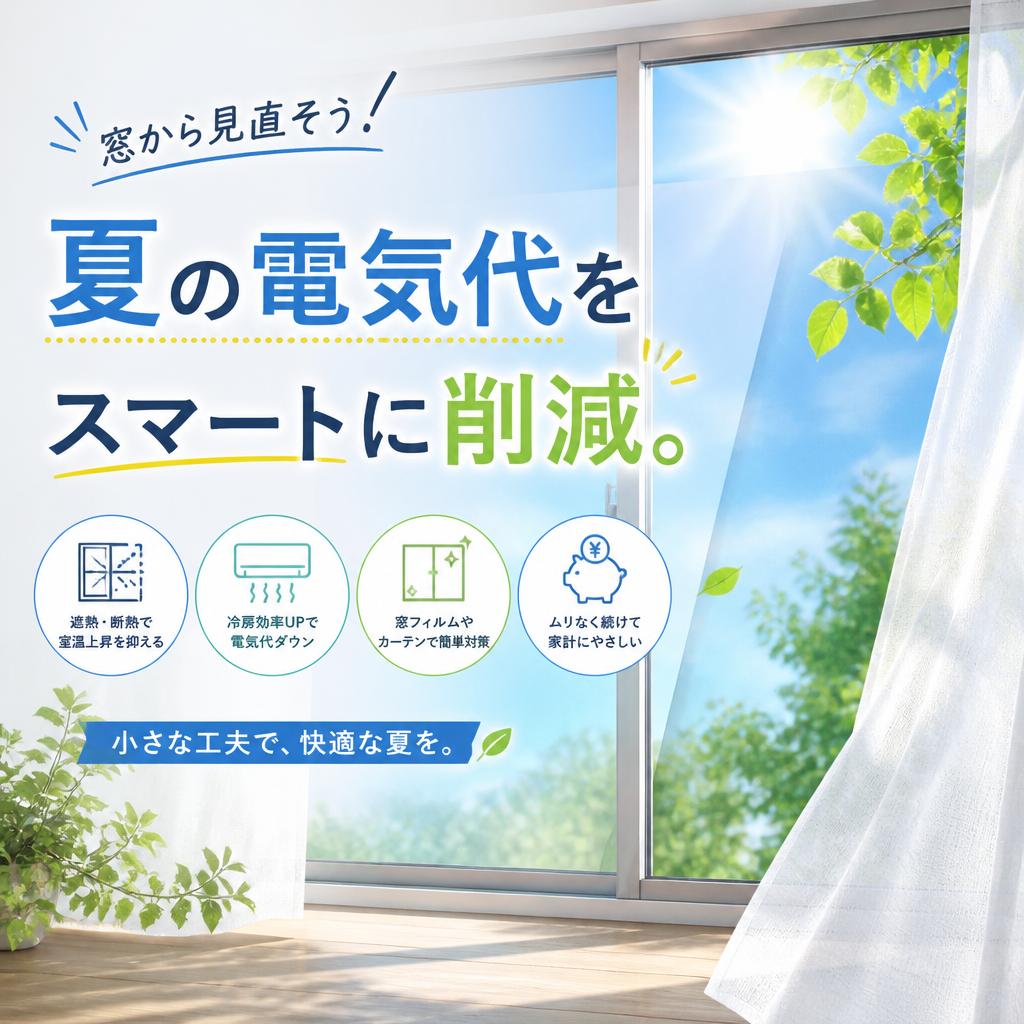 窓から見直そう！夏の電気代をスマートに削減。　よかまど広島