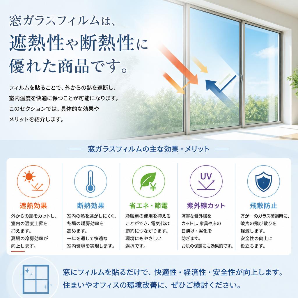 2. 窓ガラスフィルムの効果とは？