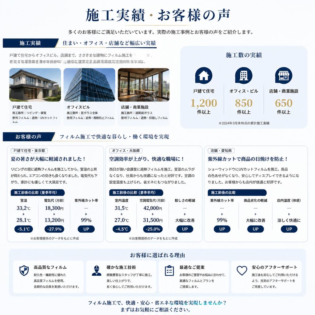実績とお客様の声