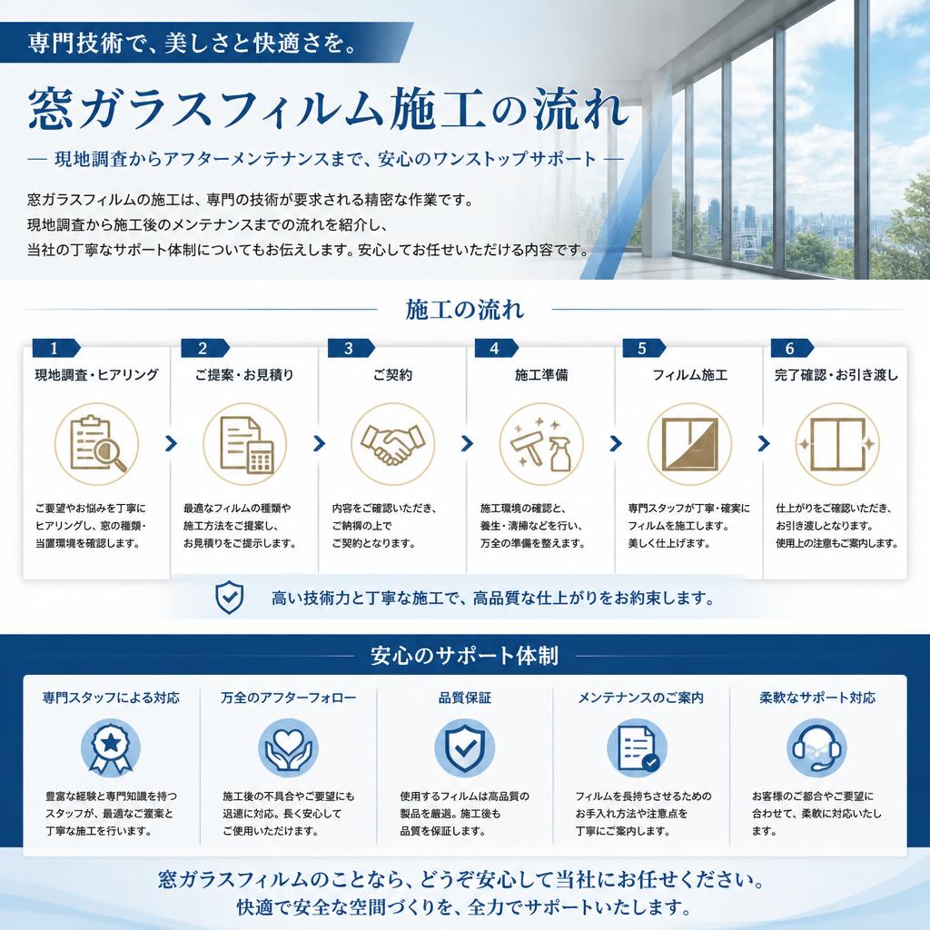 施工の流れと安心のサポート