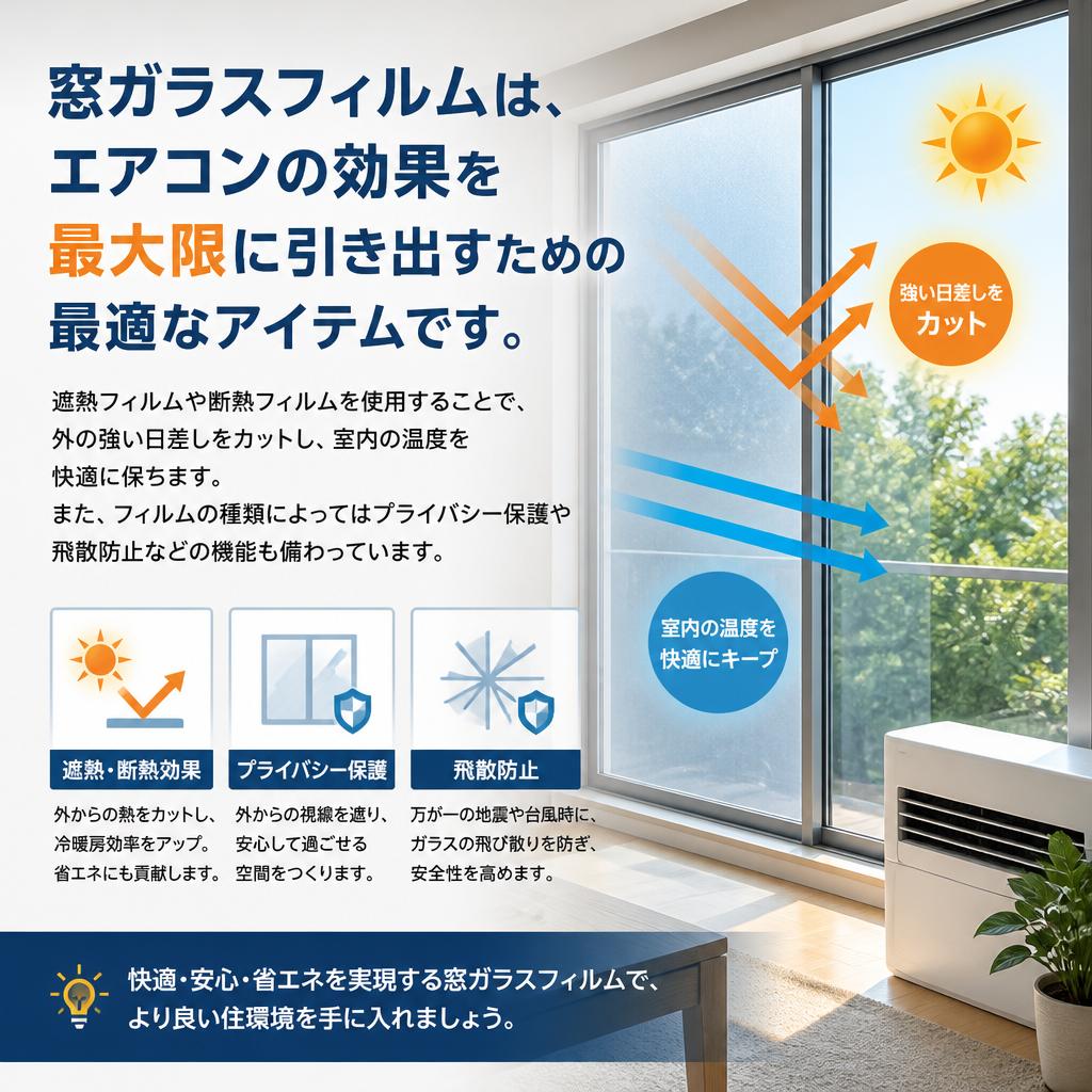 窓ガラスフィルムの力で快適な室内環境を