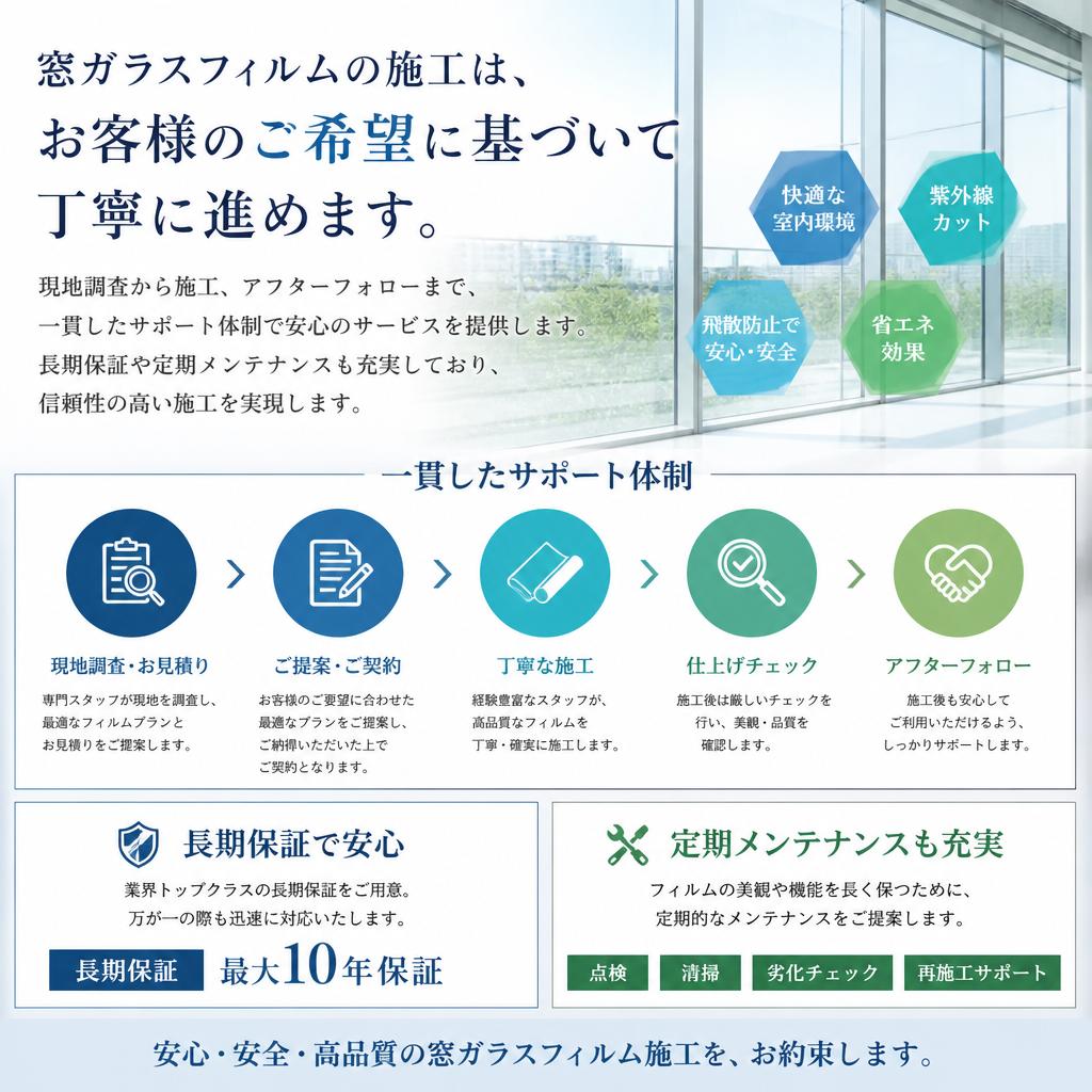 施工の流れと安心のサポート