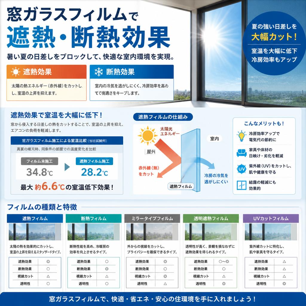 窓ガラスフィルムの効果とは？