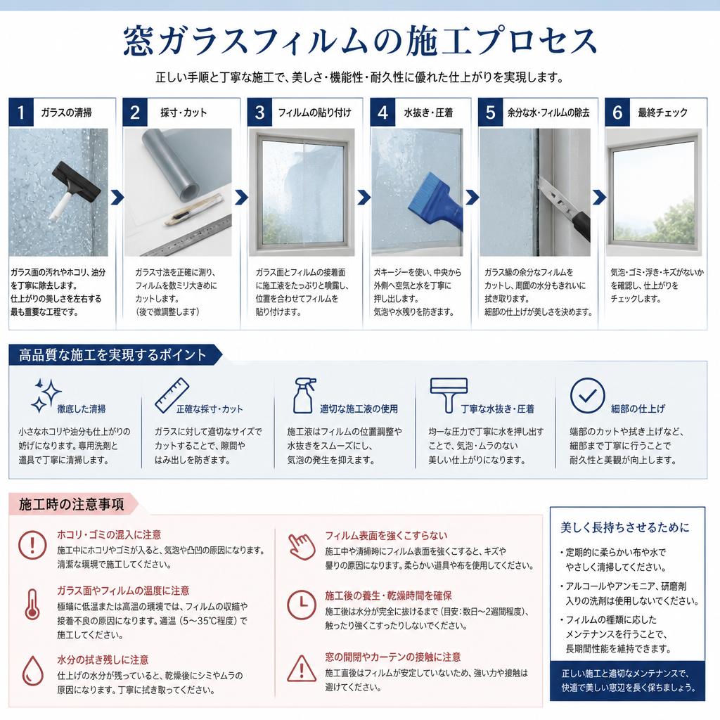 施工の流れと注意点
