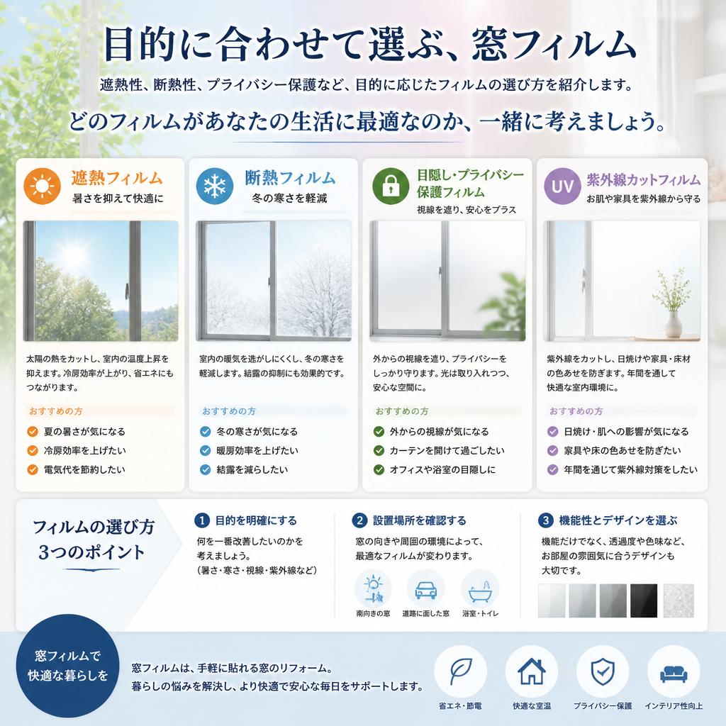 選ぶべきフィルムの特徴