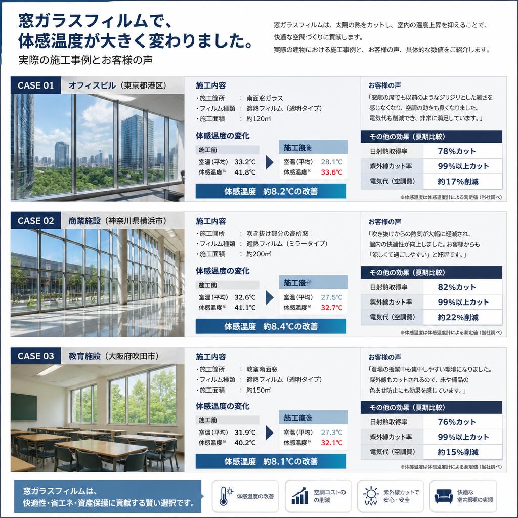 実績から見るフィルムの効果