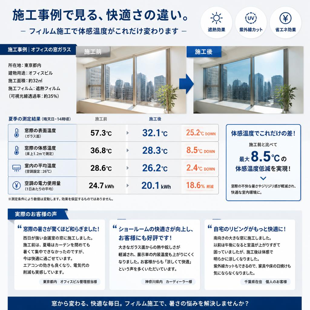 実際の施工データとお客様の声
