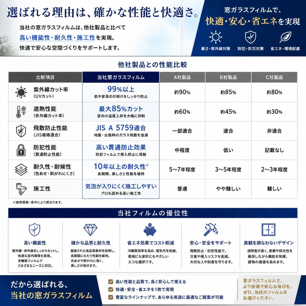 選ばれる理由とフィルムの効果
